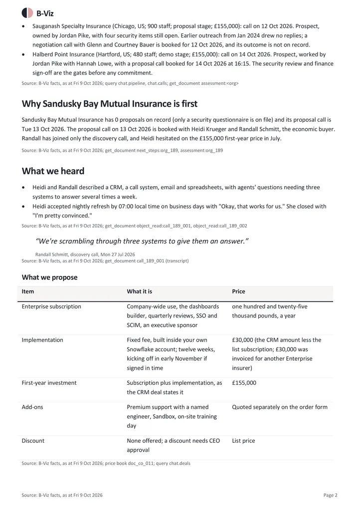 Prospect proposal: page 2