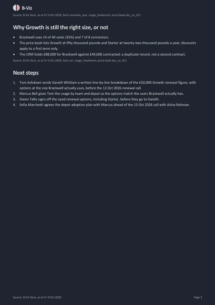 Renewal proposal: page 2