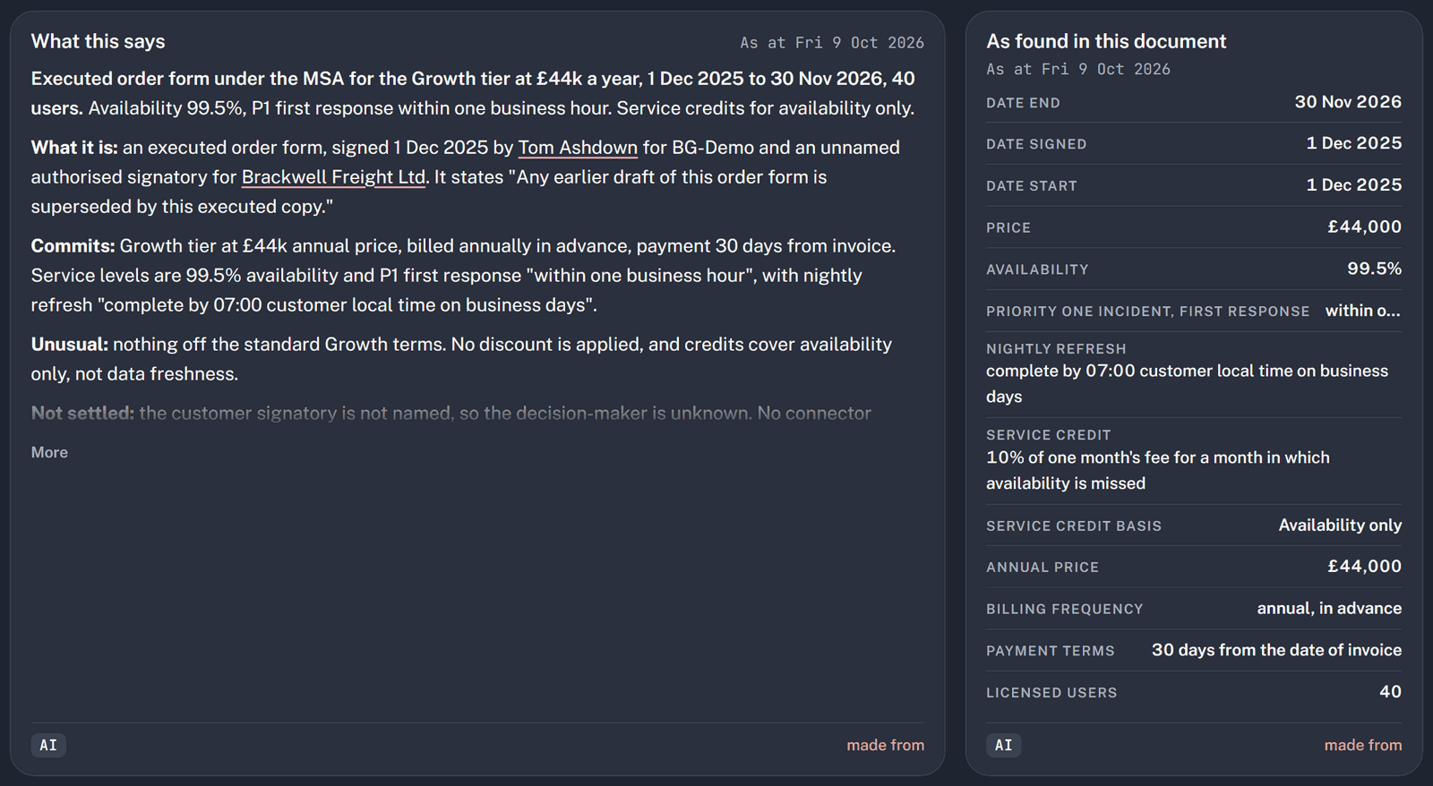 Screenshot: As found in this document